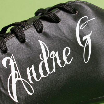 calligraphy personalised football boots